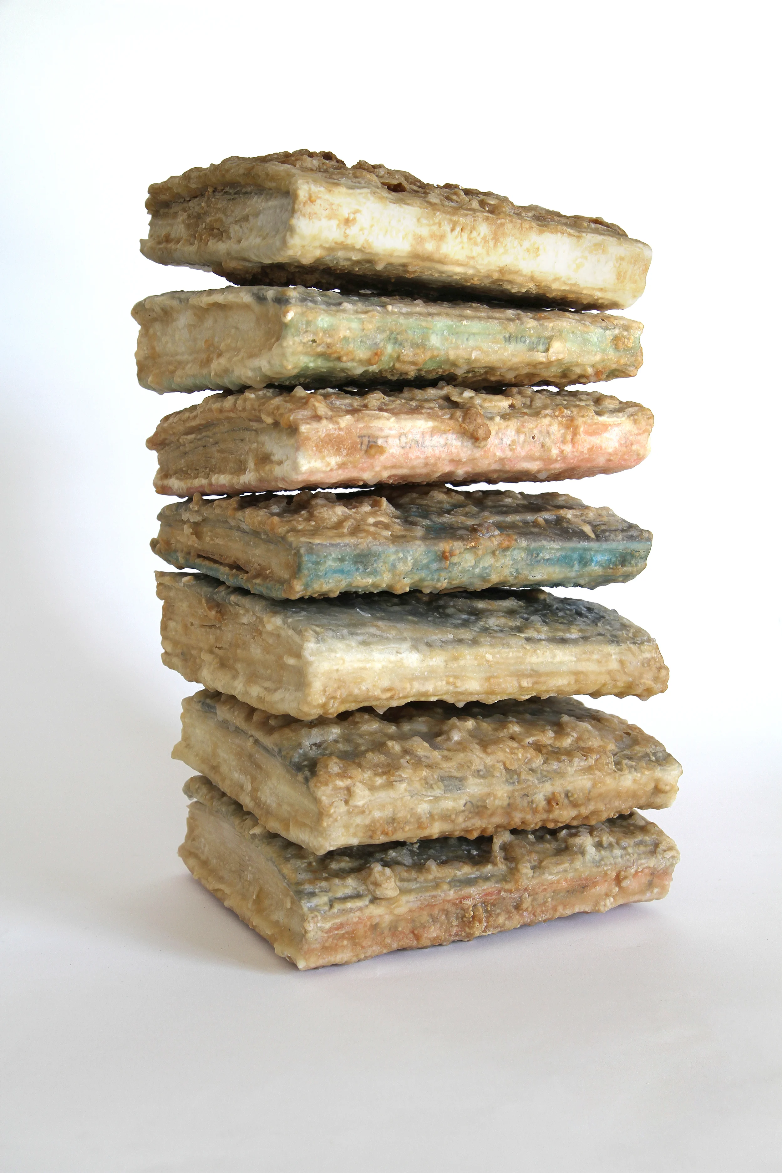Relic (The Galloping Gourmet Television Cookbook Volume I – VII, Graham Kerr) 2013 Found book, monosodium glutamate (MSG), epoxy Dimensions variable