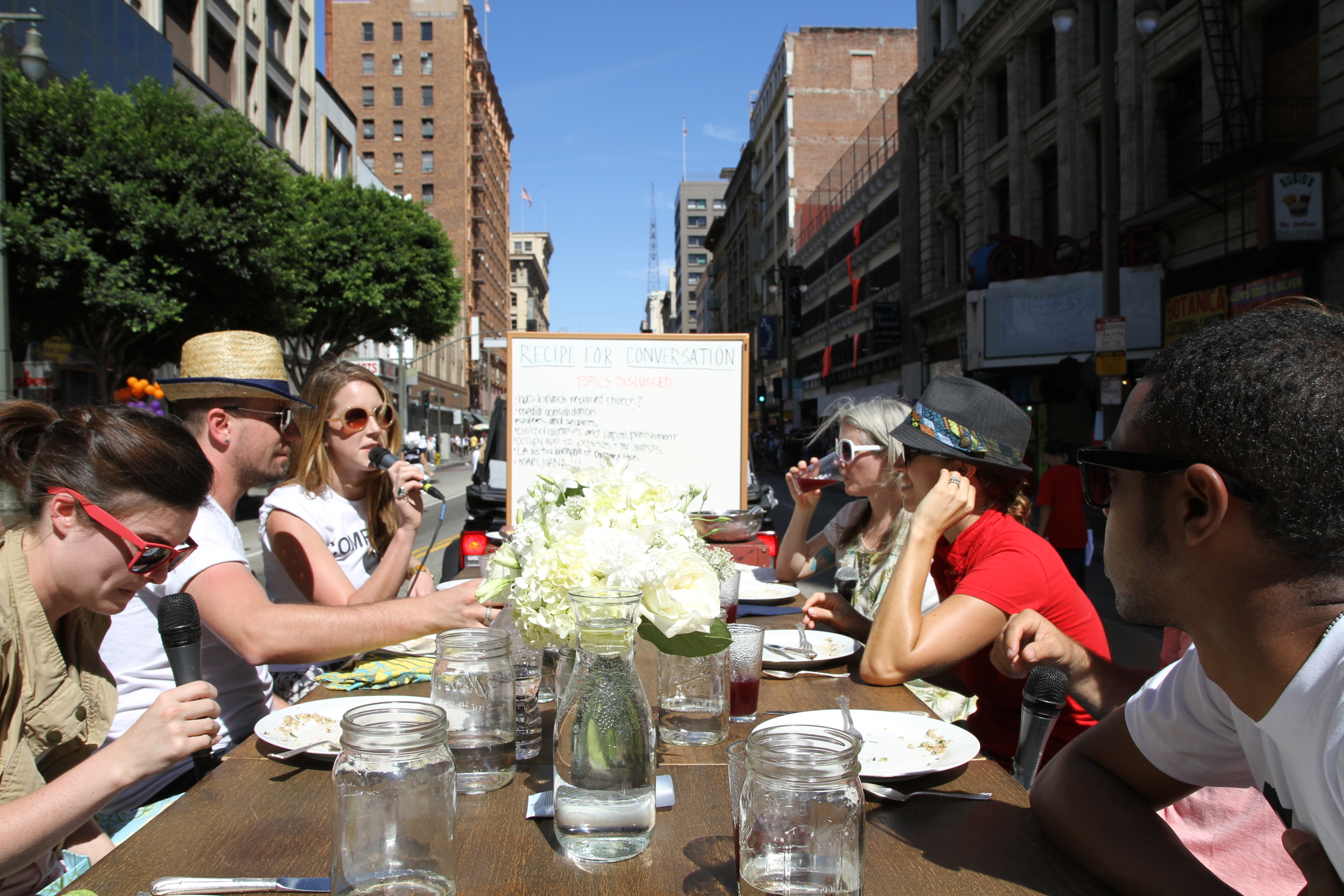   Recipe for Conversation  Documentation of Performance Duration 2:30 hours Downtown Los Angeles, October 2, 2011 Photo Courtesy of Tyler Calkin 