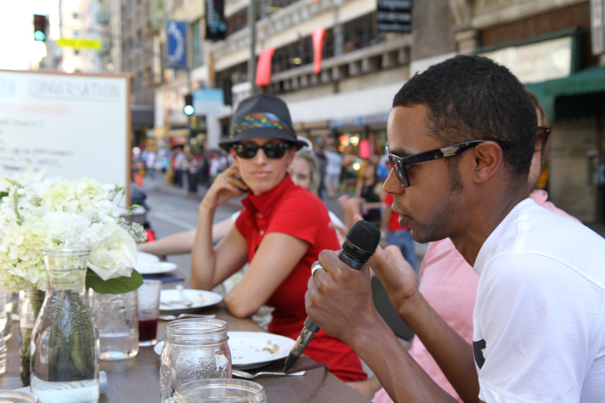   Recipe for Conversation  Documentation of Performance Duration 2:30 hours Downtown Los Angeles, October 2, 2011 Photo Courtesy of Tyler Calkin 