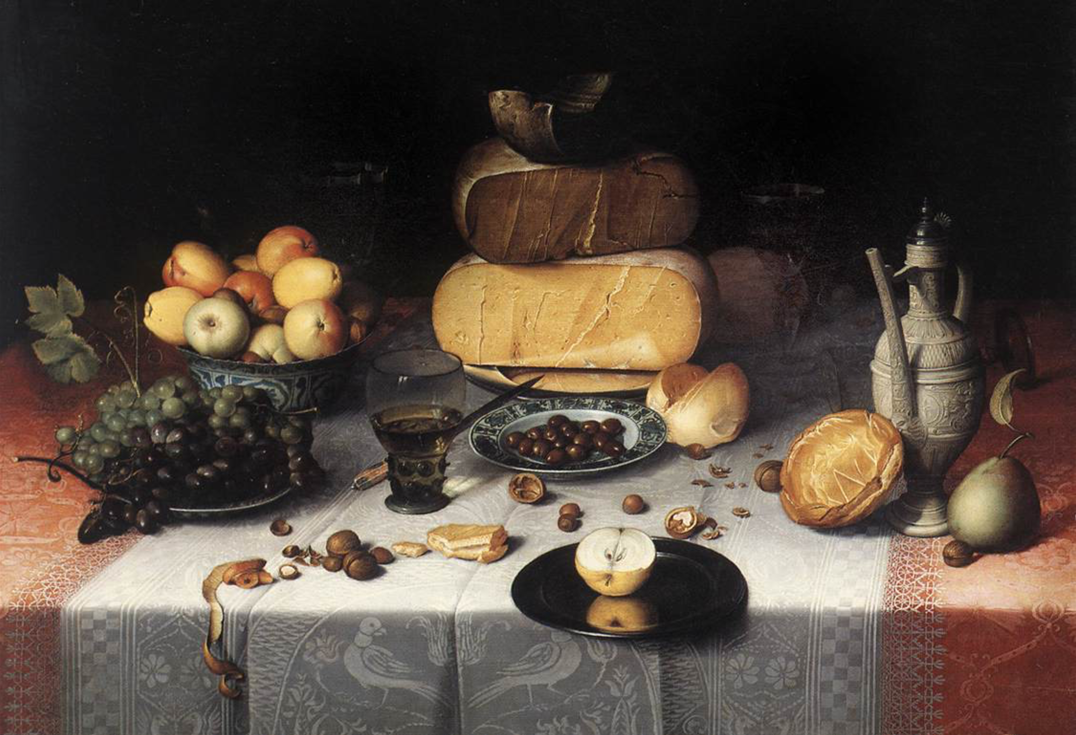 Reference: Pronkstilleven #8 (after Floris van Dijck, Still Life with Cheeses)