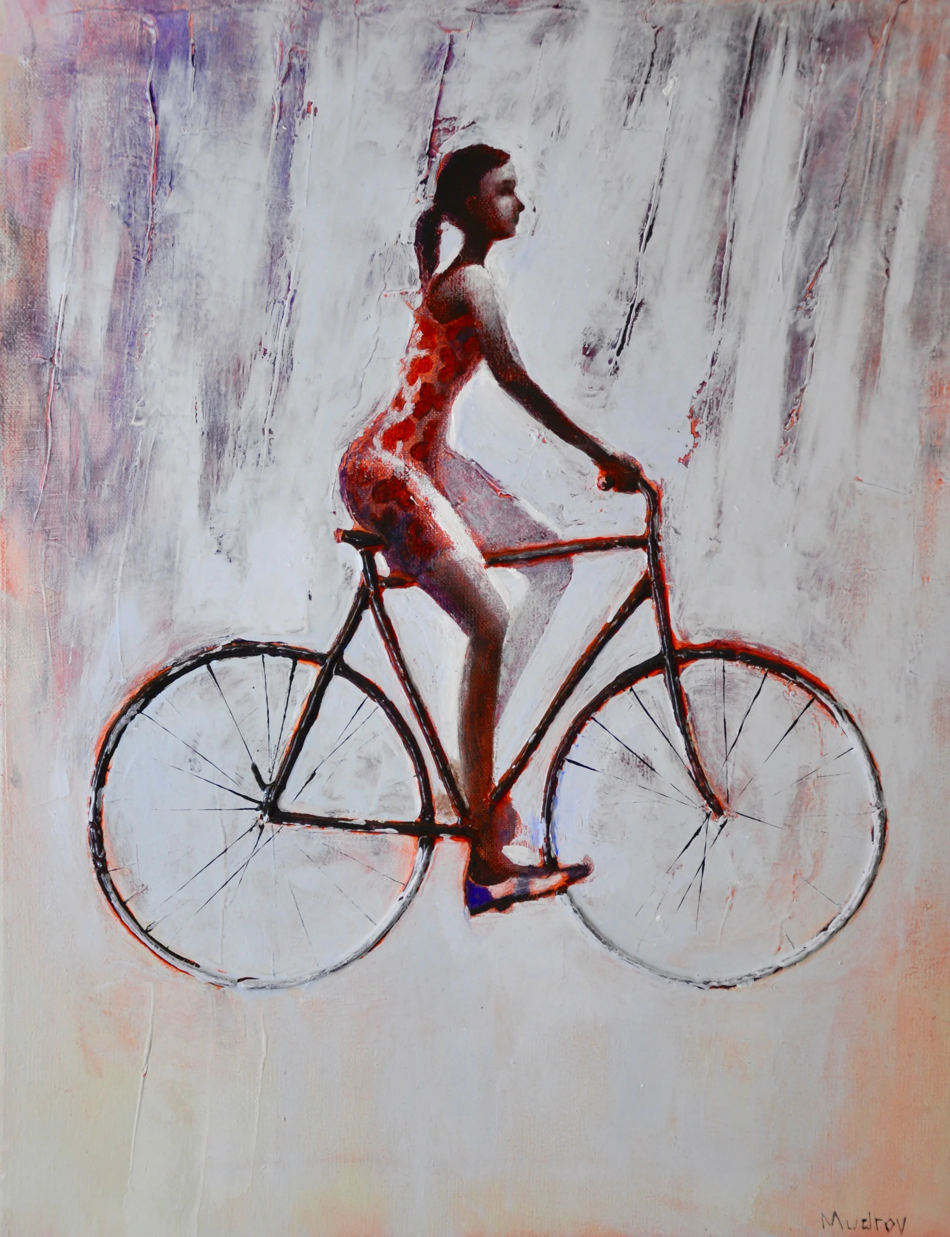 Girl on BIke 2017 16x20