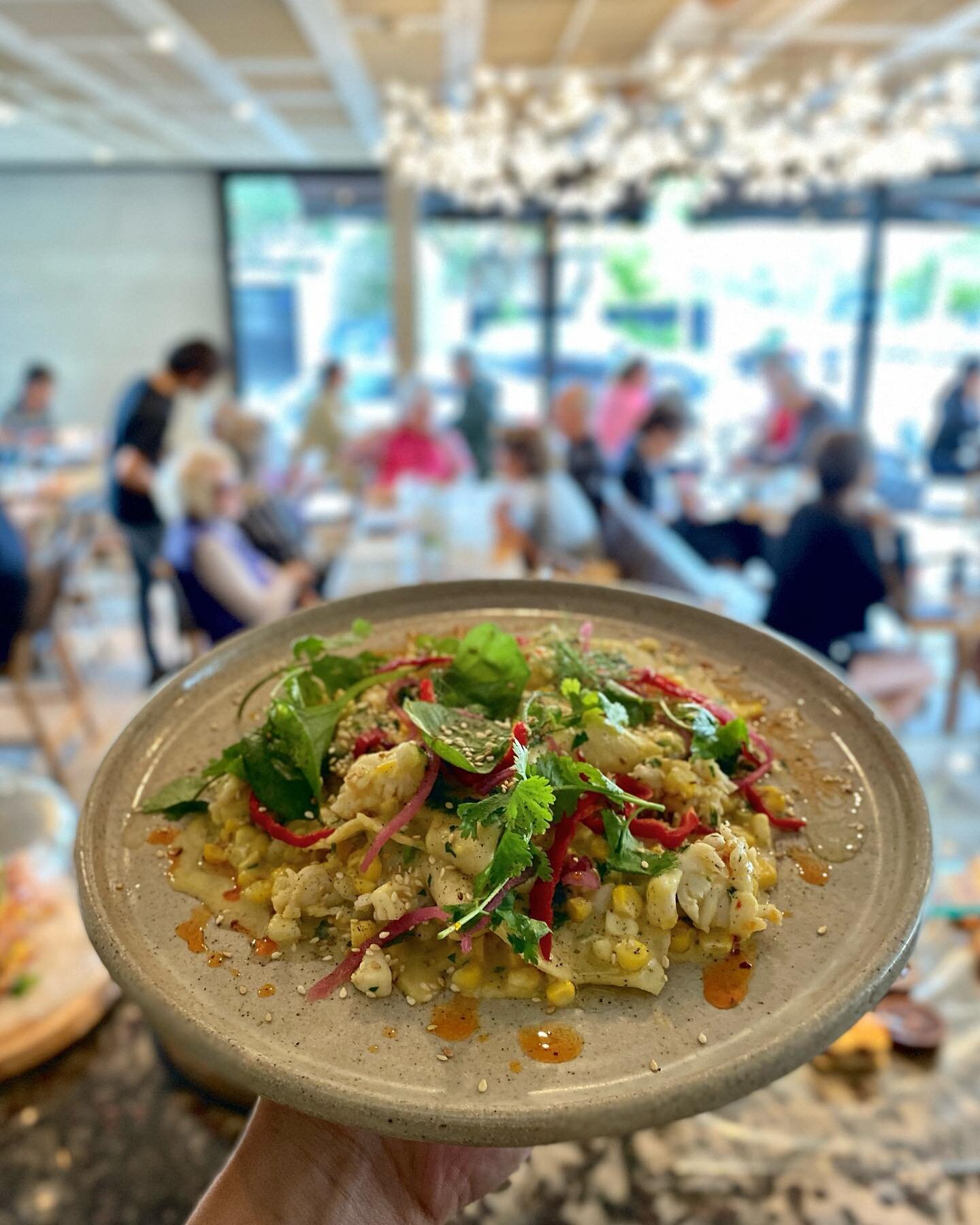 Tonight&rsquo;s special by our head chef @ezraw17 handkerchief pasta with crayfish and sweet corn 🤩