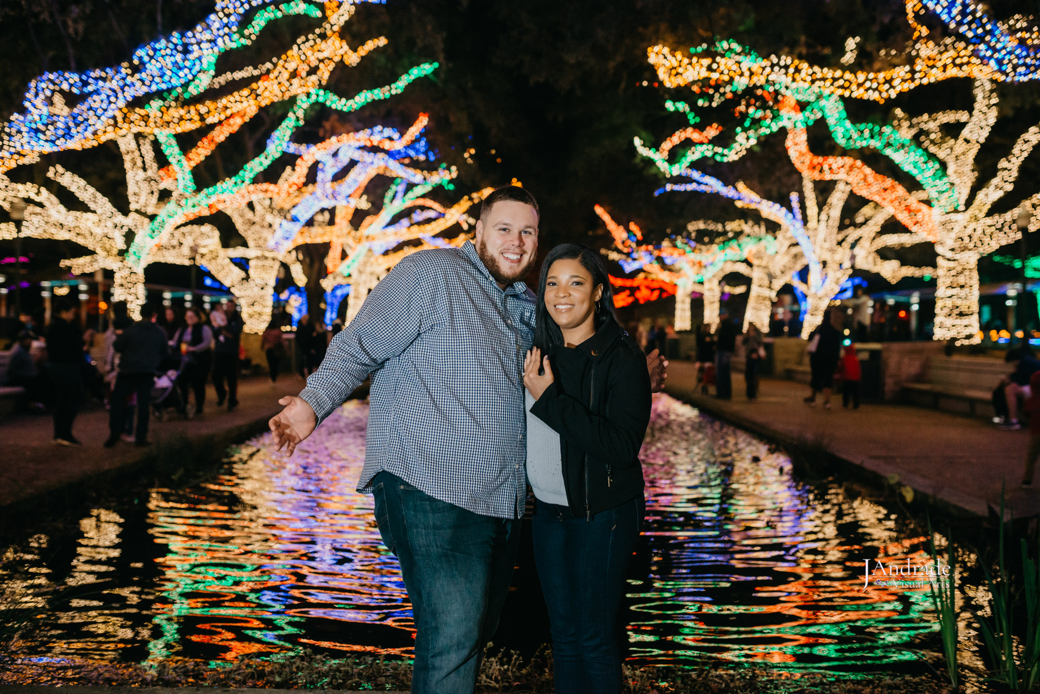 Houston Zoo Lights Surprise Proposal