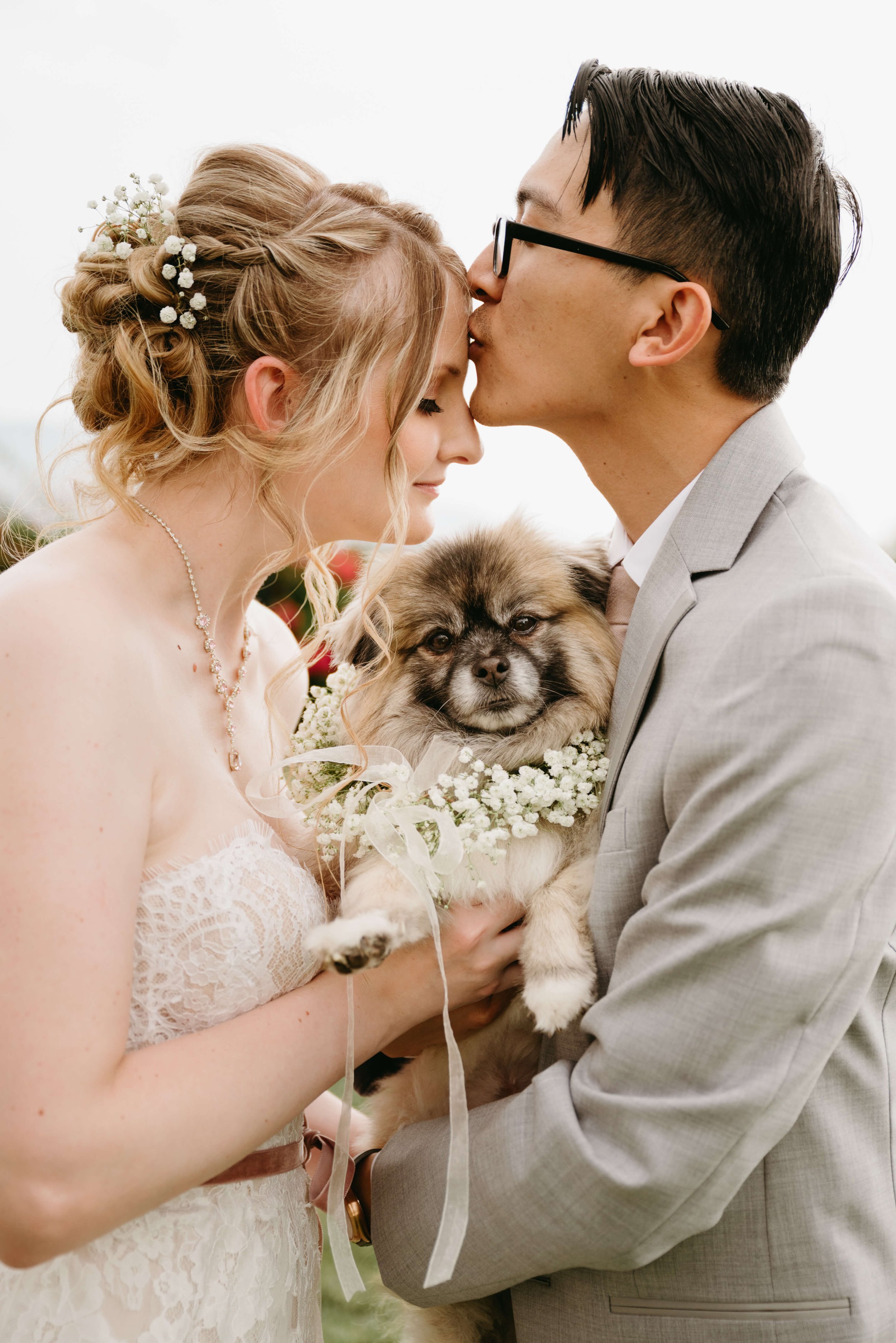 Intimate elopement with small dog photographed by Houston Photographer, J. Andrade Visual Arts