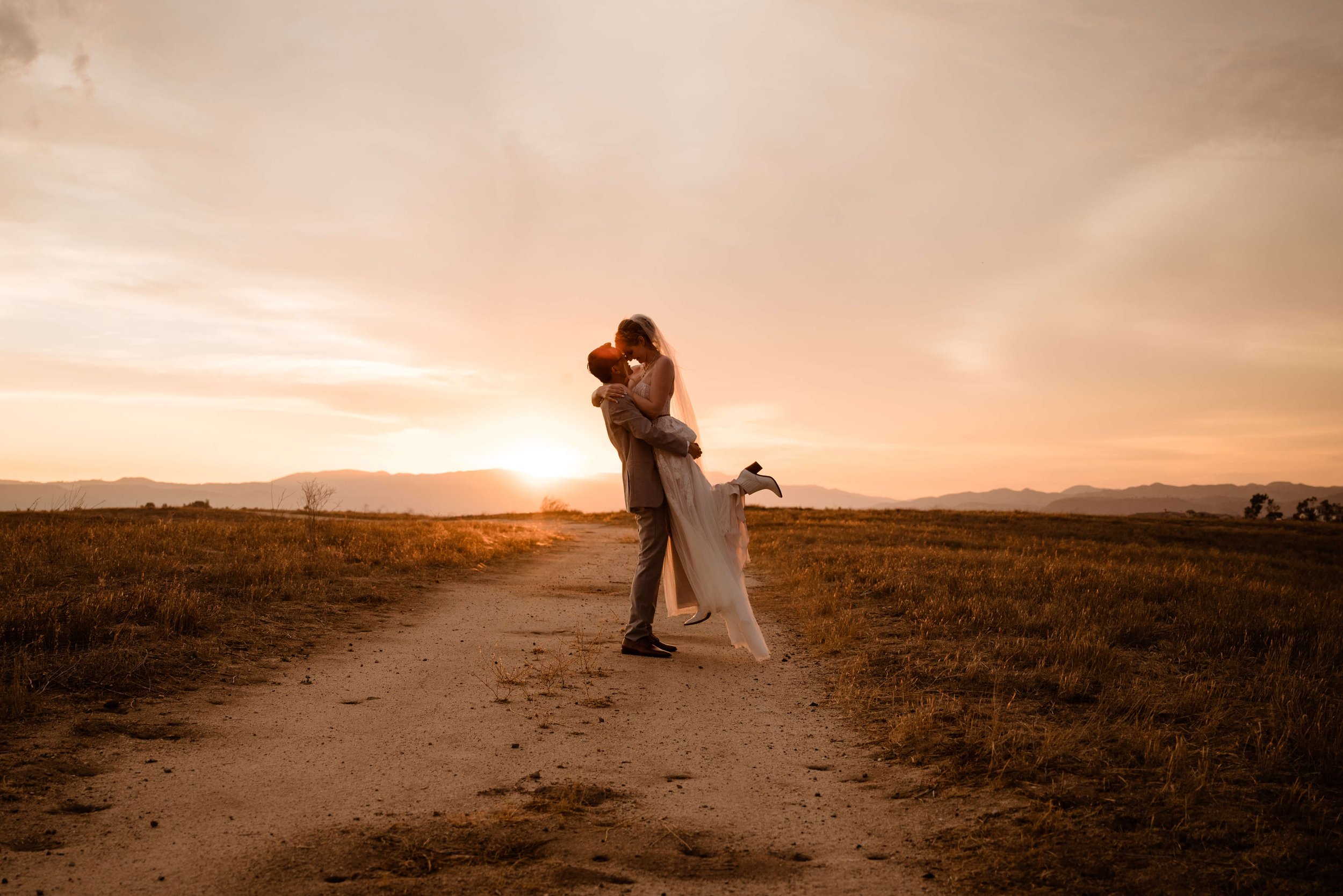 Sunset Desert Elopement photographed by J. Andrade Visual Arts
