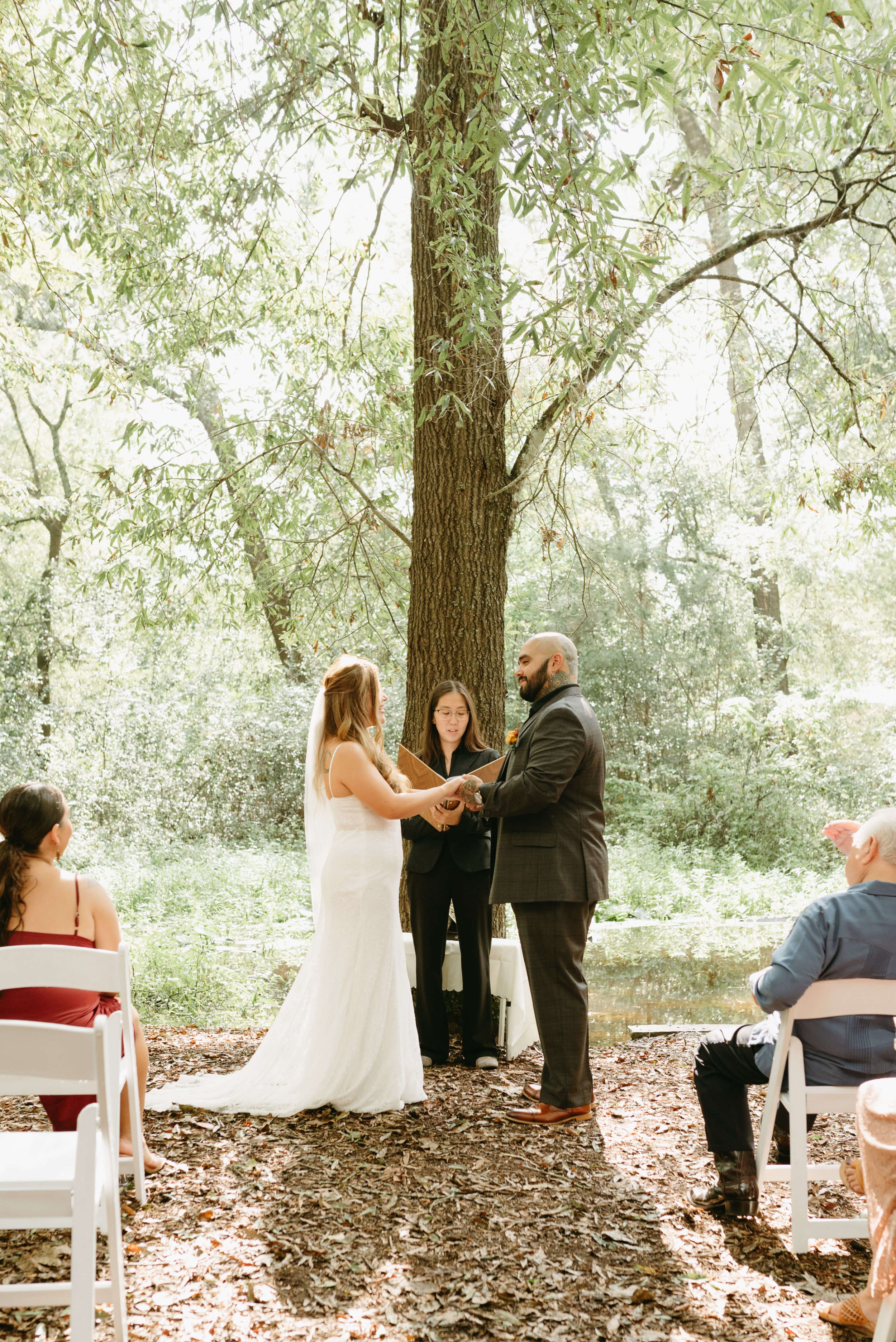 Intimate wedding photographed by Houston Elopement Photographer, J. Andrade Visual Arts
