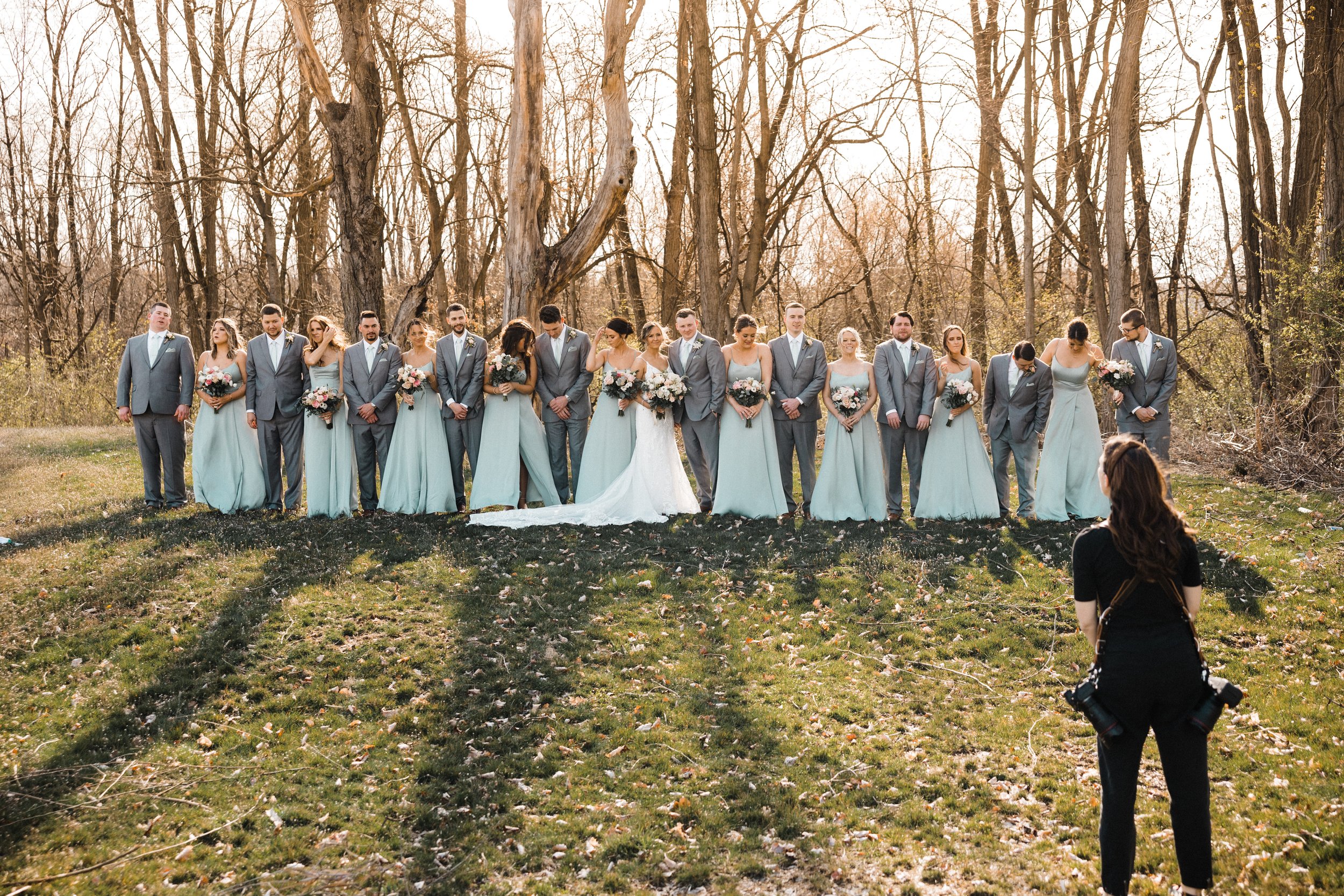 Photographing a wedding party