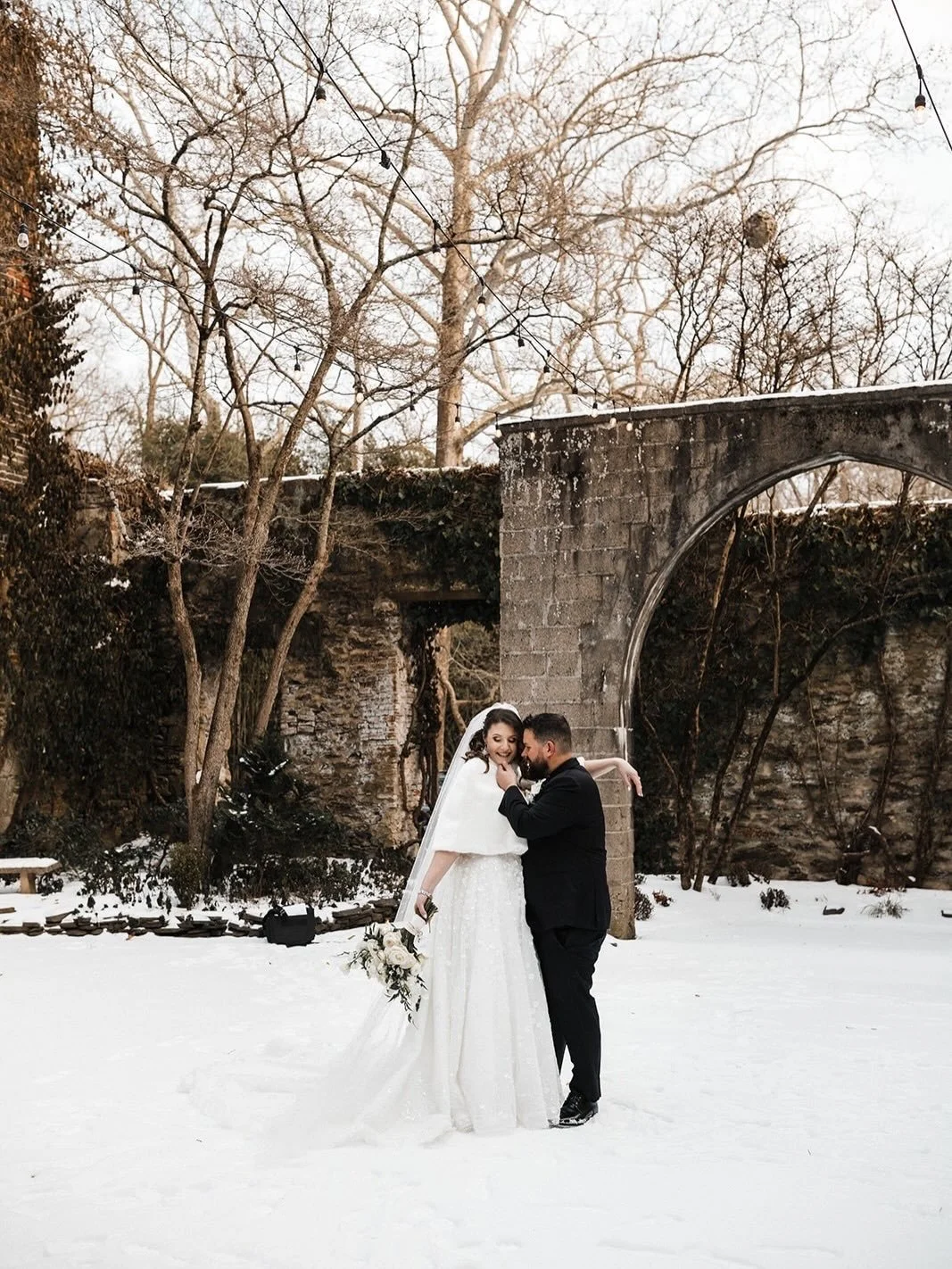 Between the impending snowpocalypse and their one-year anniversary, it feels like the perfect time to re-post some photos from Kevin and Talia&rsquo;s January 2025 wedding. ❄️🤩⛄️🌨️
