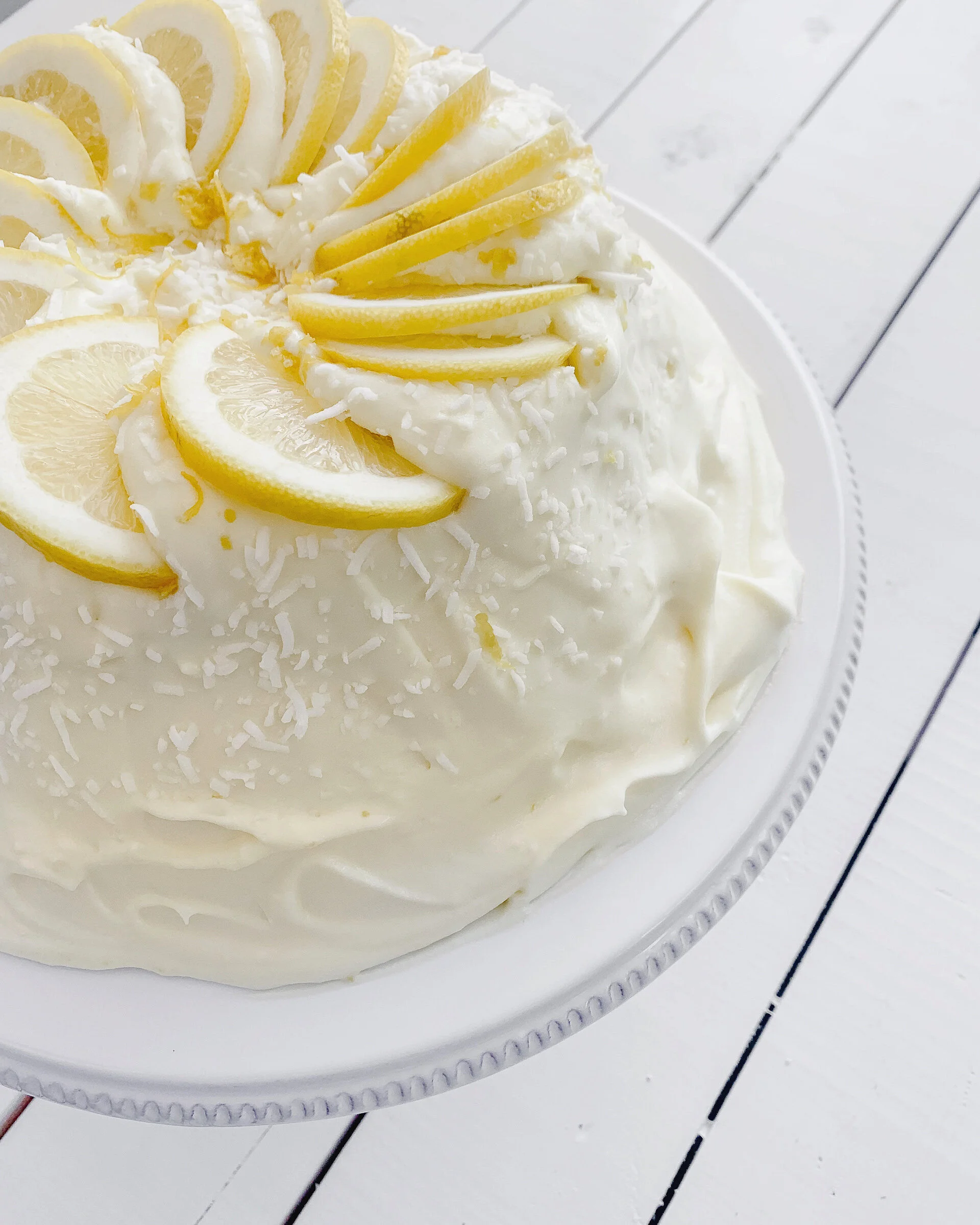 CREAMY LEMON ANGEL CAKE