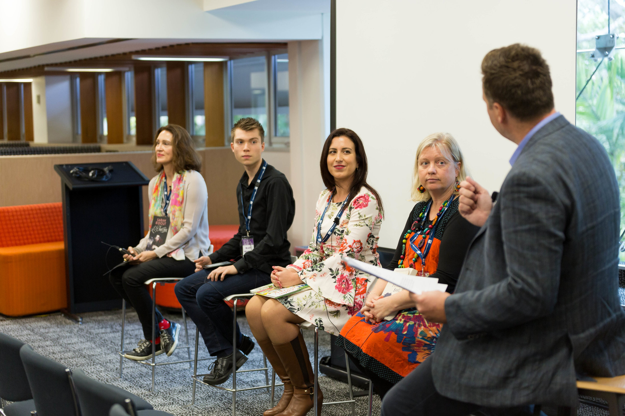 Panellists with me: Melina Mallos, Cass Moriarty and Brett Michael Orr and our moderator was Dr Kari Gislason, Associate Professor, Creative Industries Faculty, QUT.