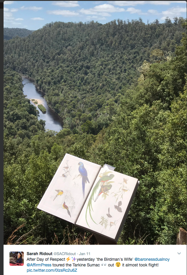 Here's one of my Tasmanian Tweets featuring the inside cover of this beautifully written and produced book. Which one do you think is the Resplendent Quetzal? Hint long green tail feathers...