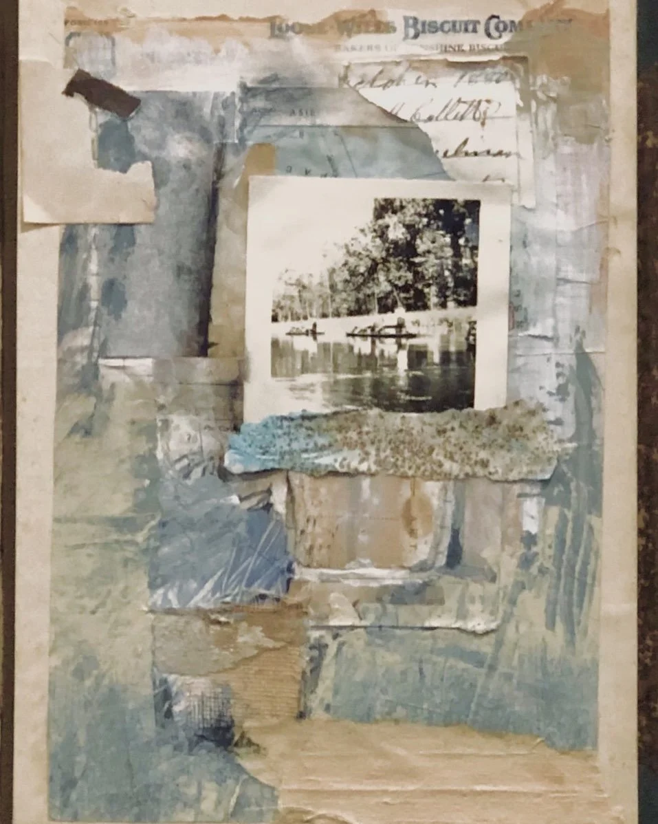 On the lake. Found photo and mixed media on old book. #

#collage
#mixedmedia
@phototrouveemagazine