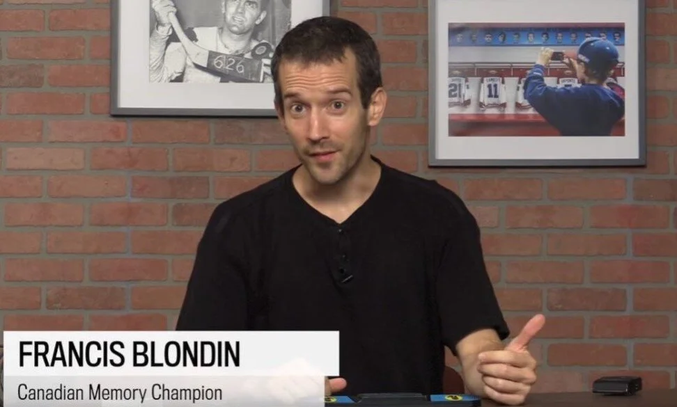 Francis Blondin est le “Canadian Memory Champion”. Si c’est écrit sur Internet, c’est sûrement vrai!