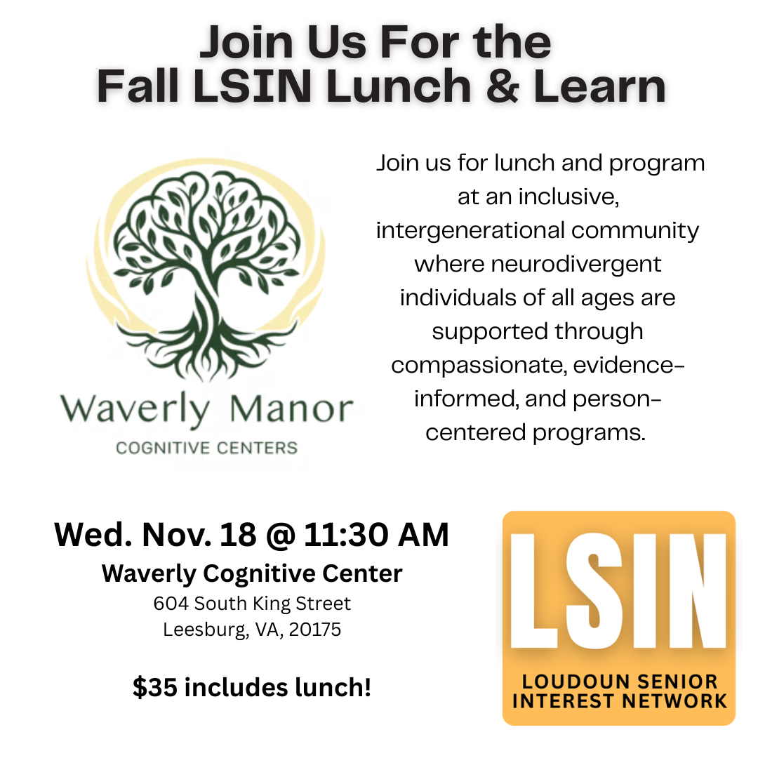 Fall 2026 Lunch & Learn @ Arbor Terrace Herndon