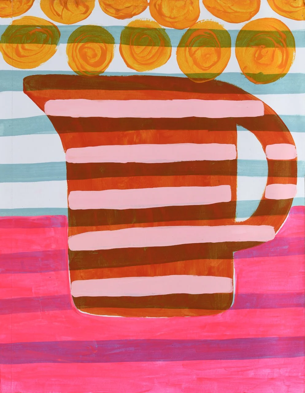 flora, in red pitcher (fruit striped)