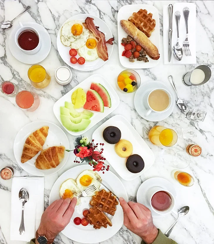 Breakfast with my man, Leon Korobacz at Sofitel Brussels Le Louise. Photo by May Leong.