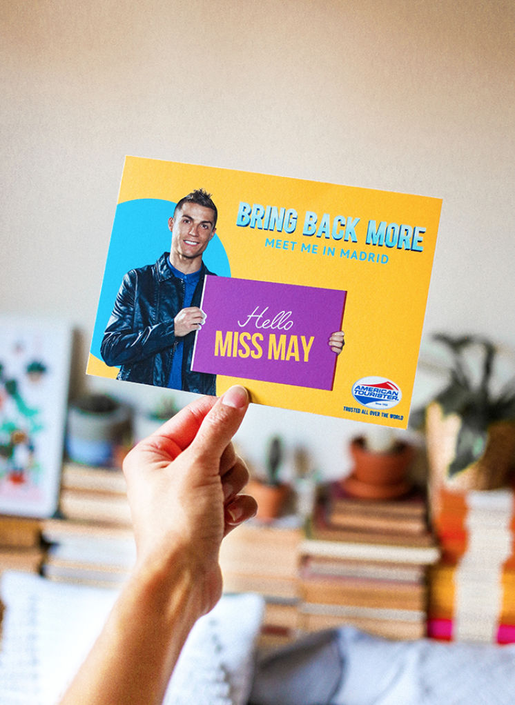 Meeting Cristiano in Madrid with American Tourister