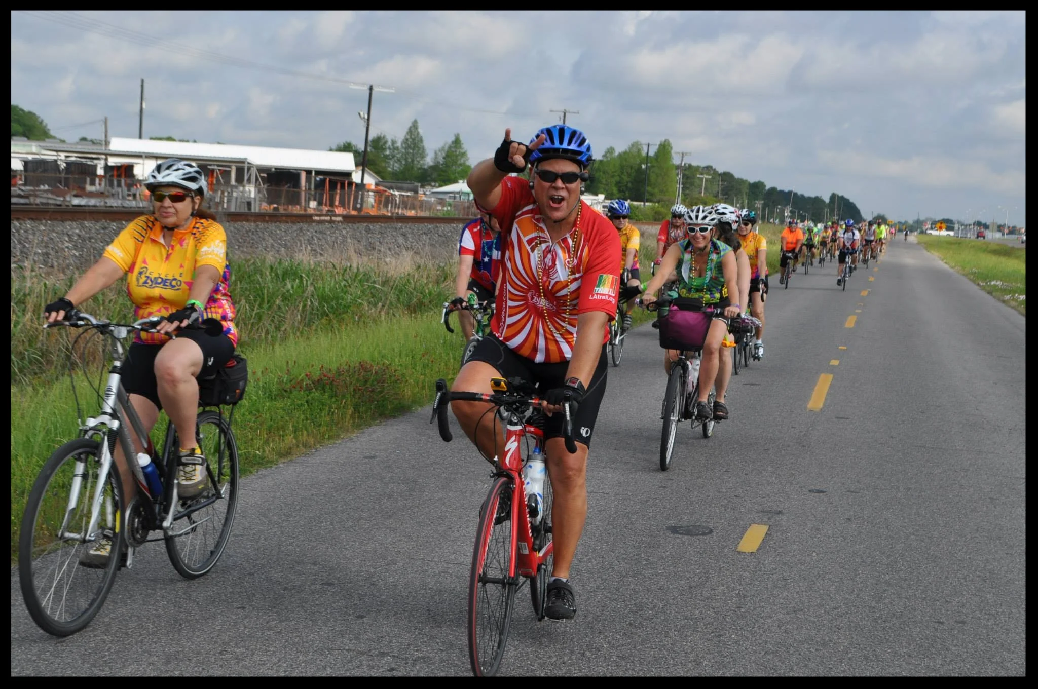 Hybrids, Cruisers, Tandems, Folding Bikes, and many many more varieties of bicycles are on the road for Cycle Zydeco. 