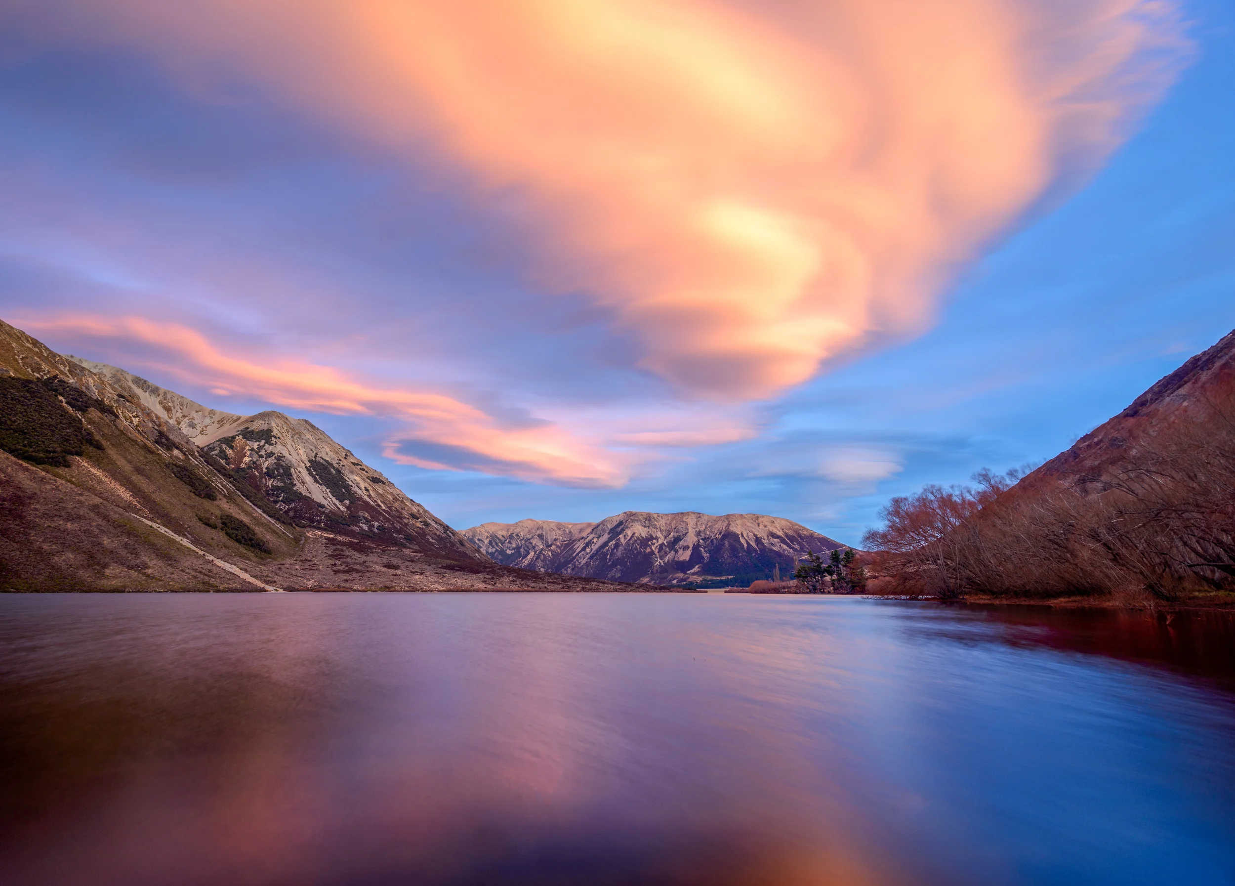 Sky of wonder Lake Pearson, Waimakariri Valley, South Island, New Zealand D800, ISO200, f7.1, 20sec, 17mm, Lee Little Stopper ND Filter