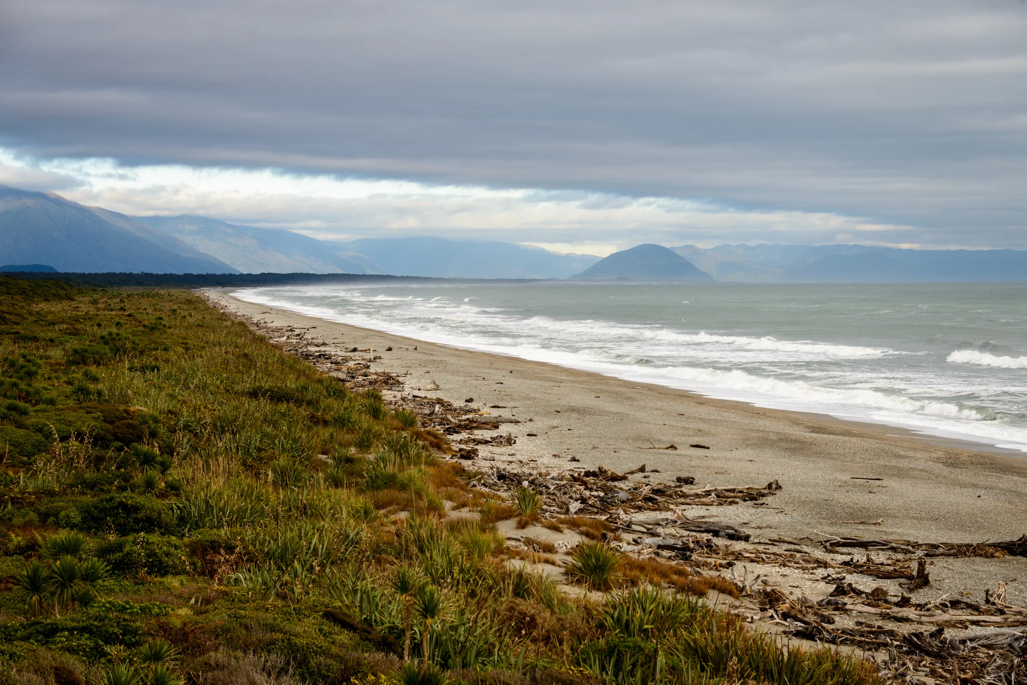 The sweep of the coast towards Mt McLean, from Ship Creek