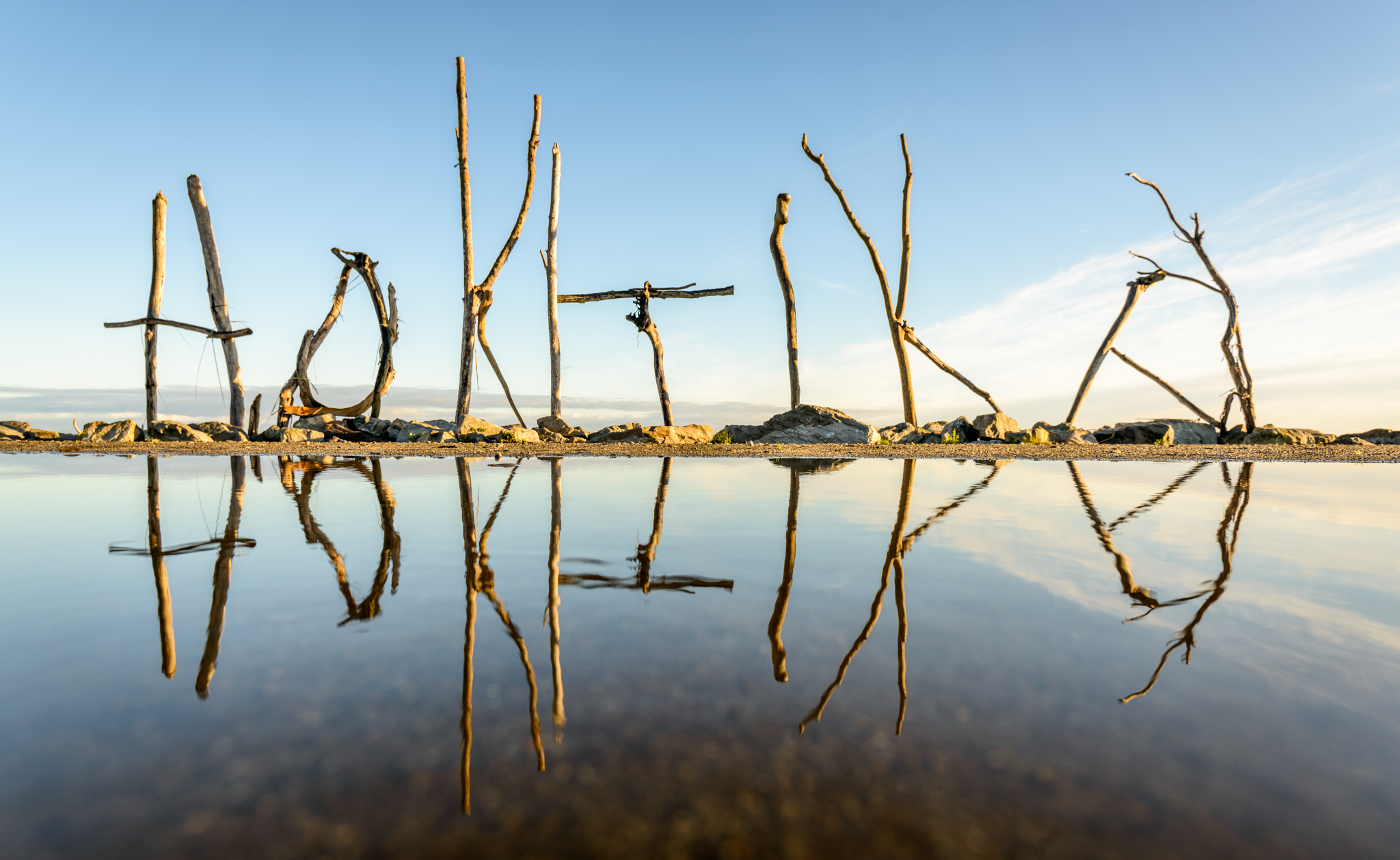 Worlds Famous signage, and a convenient puddle