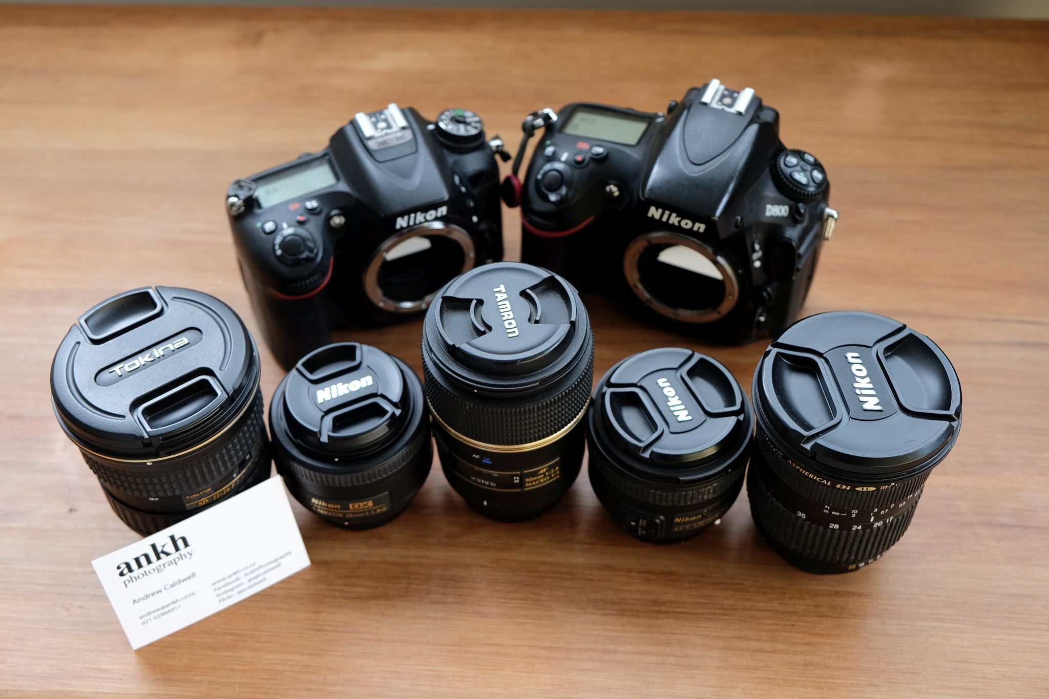 Nikon "Travel kit", the business card is for size reference