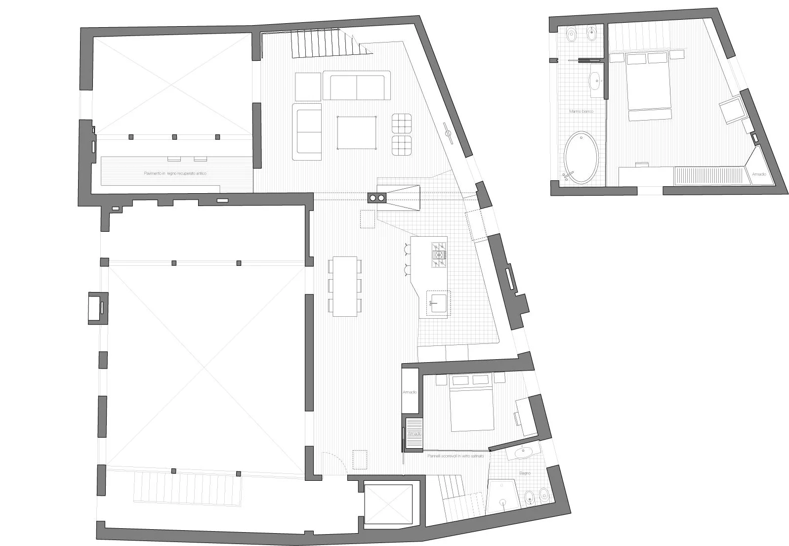 Plans - Main level and Bedroom loft