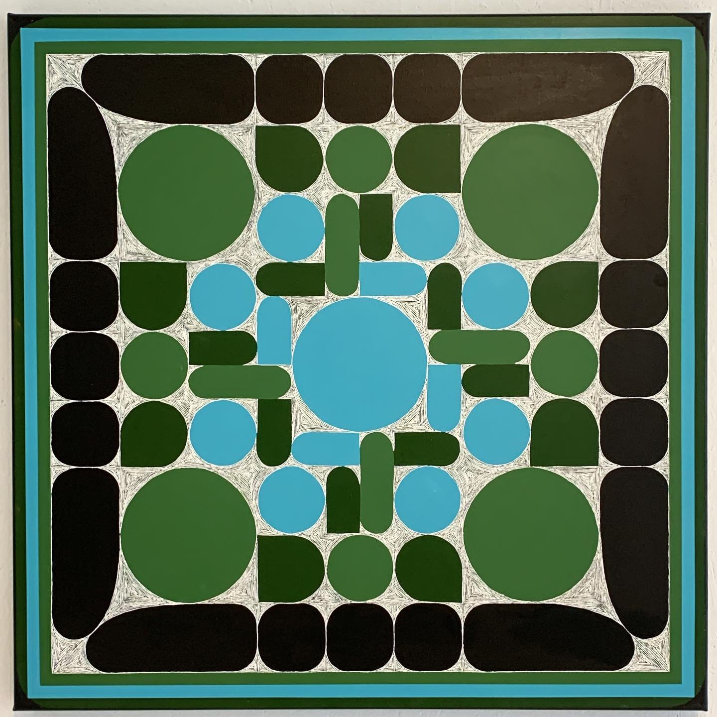 Raph James | @raphjamesartist 
CHANGE OF PLANS
2024
Oil and acrylic on canvas
100 x 100cm

Raph James on her inspiration behind JOURNEY:

&ldquo;Each piece holds parts of my heritage, my community, and my story. I hope it speaks to others seeking bel