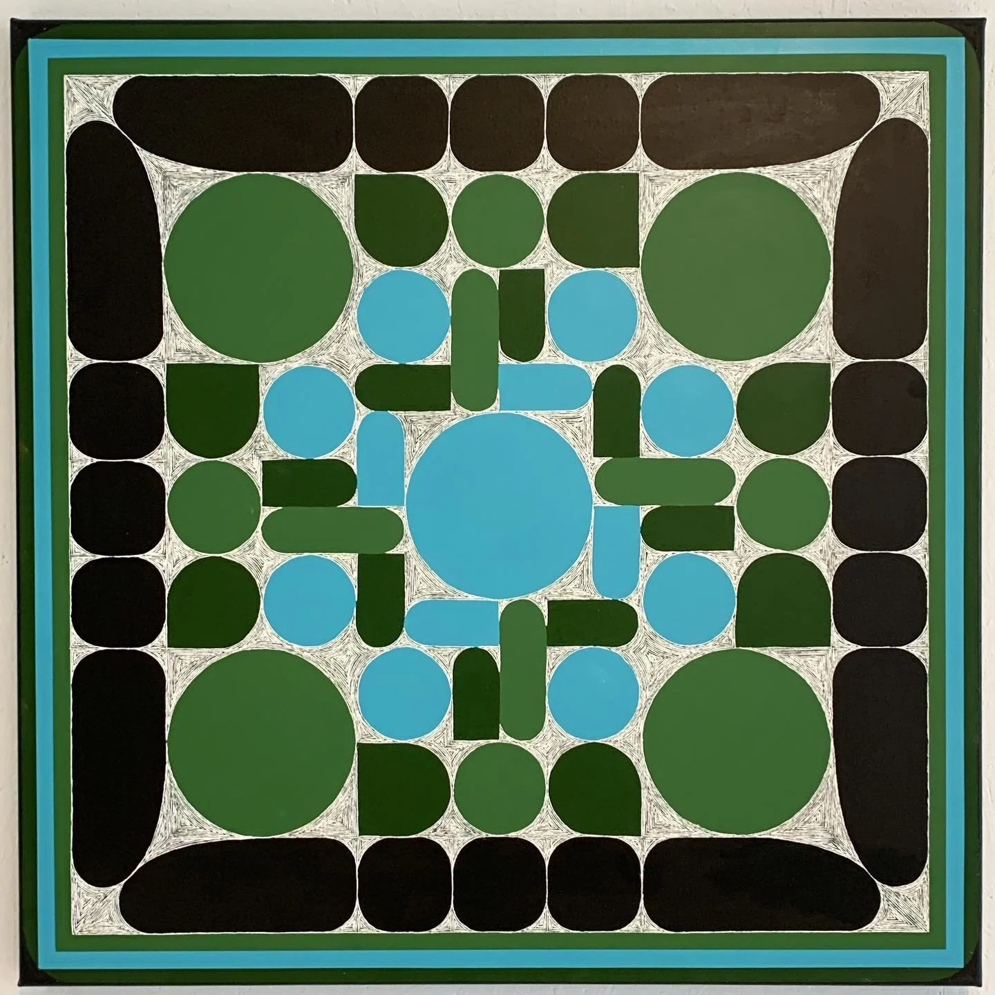 Raph James | @raphjamesartist 
CHANGE OF PLANS
2024
Oil and acrylic on canvas
100 x 100cm

Raph James on her inspiration behind JOURNEY:

&ldquo;Each piece holds parts of my heritage, my community, and my story. I hope it speaks to others seeking bel