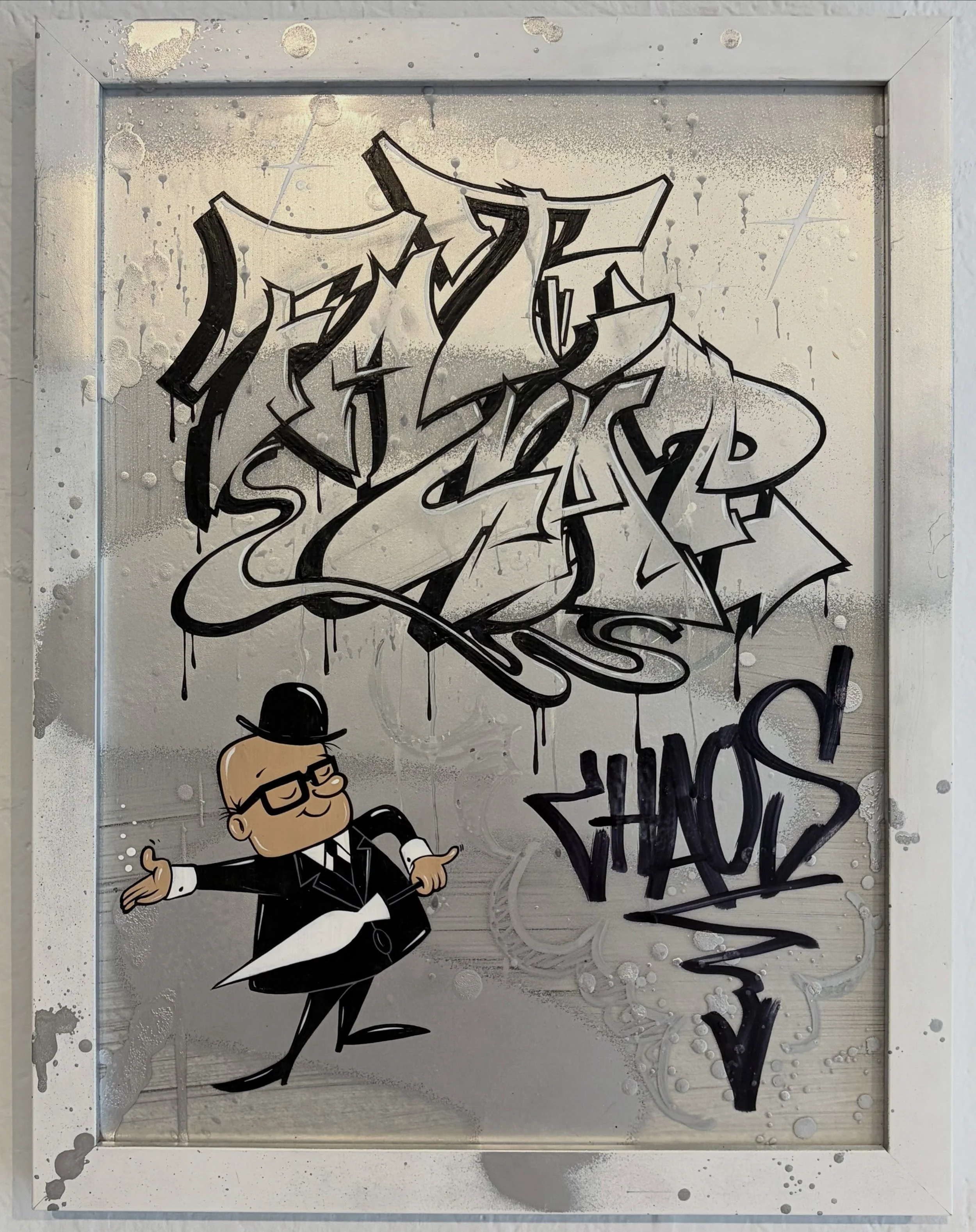 &ldquo;Fat Cap Chaos&rdquo; by Poise | @ladiepoise 

Artist statement:
&ldquo;My head goes straight to bombing when I hear the word &ldquo;chrome&rdquo;. Back in the day (late 80s-90s) I figured out that the caps that were on the Mr Sheen cans were f