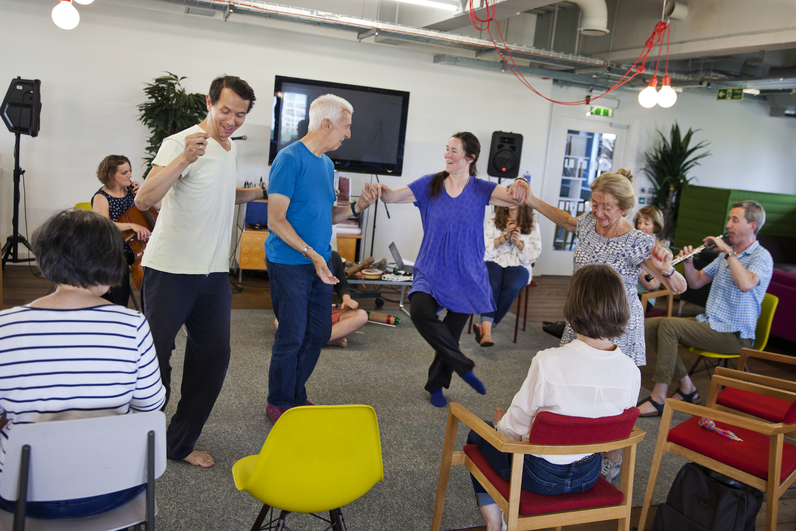 The With All group celebrate and move together. Photo: David Sandison/Wellcome