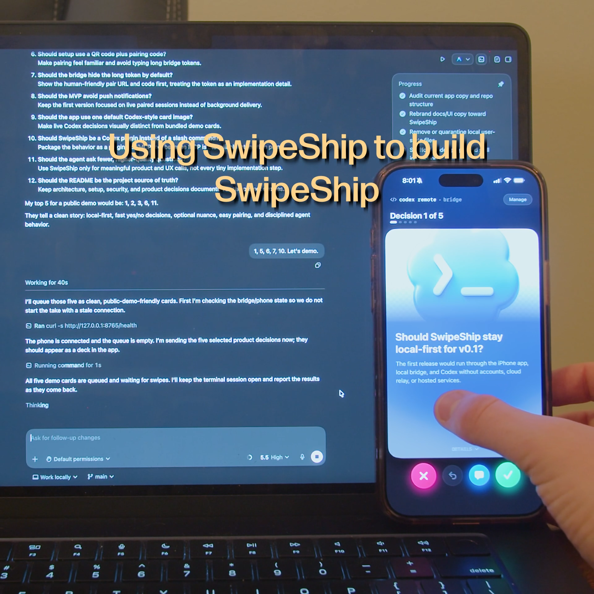 SwipeShip: Tinder for Vibecoding [Free + Open Source]