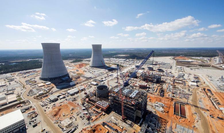 FILE PHOTO: The Vogtle Unit 3 and 4 site, being constructed by primary contactor Westinghouse, a business unit of Toshiba, near Waynesboro, Georgia, U.S. is seen in an aerial photo taken February 2017. Georgia Power/Handout via REUTERS Source: REUTERS