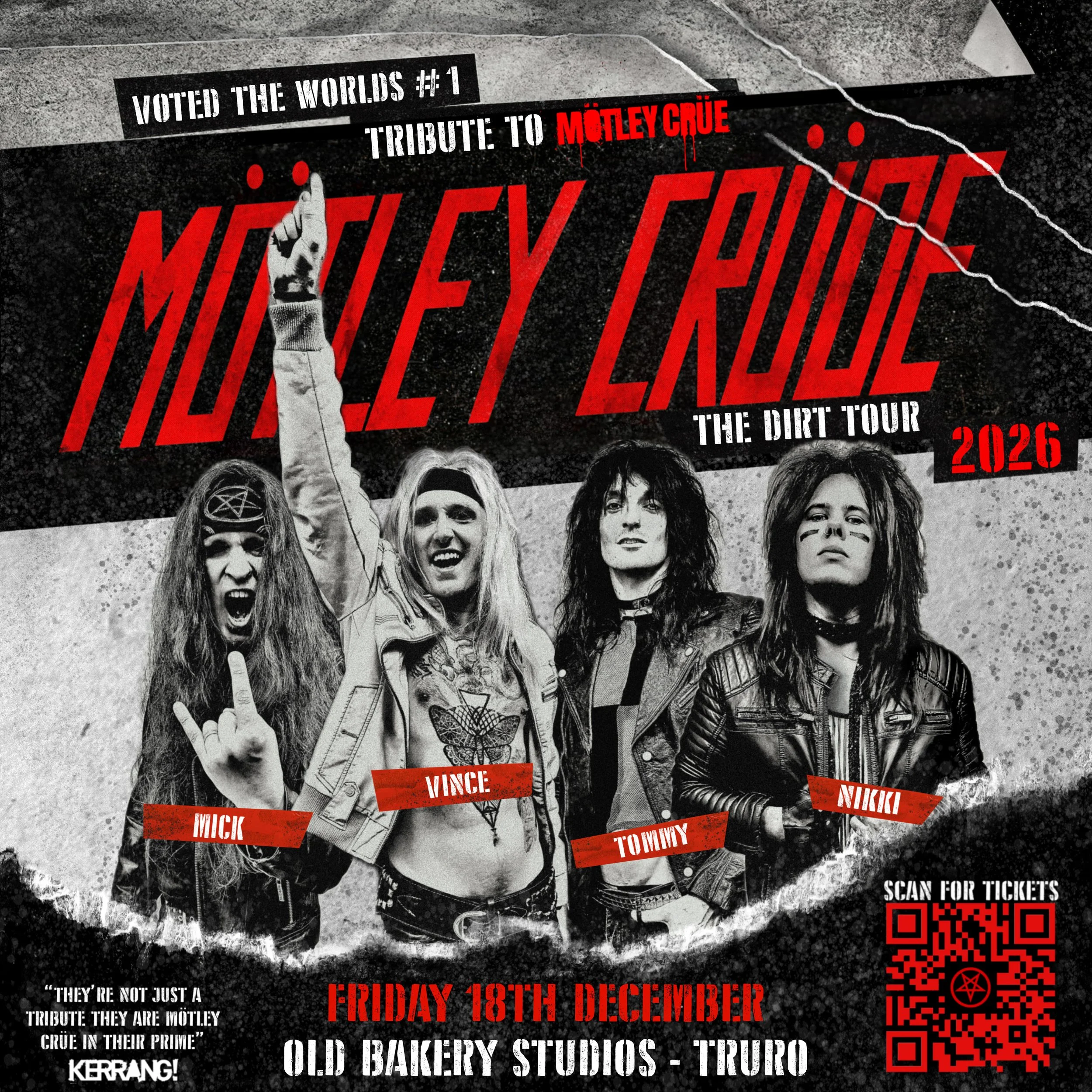 Mötley Crüde is Europe’s longest running tribute to the most notorious band in the world - Mötley Crüe. 