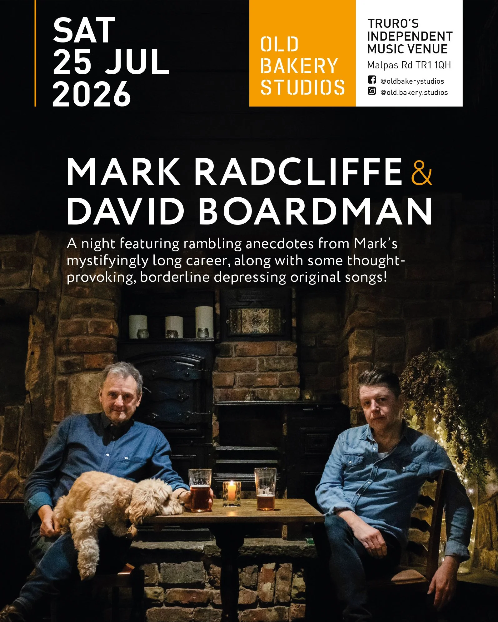 BBC Radio 6 Legend Mark Radcliffe with David Boardman