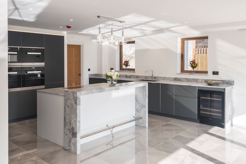 Stormer kitchen, integrated appliances supplied by Hehku