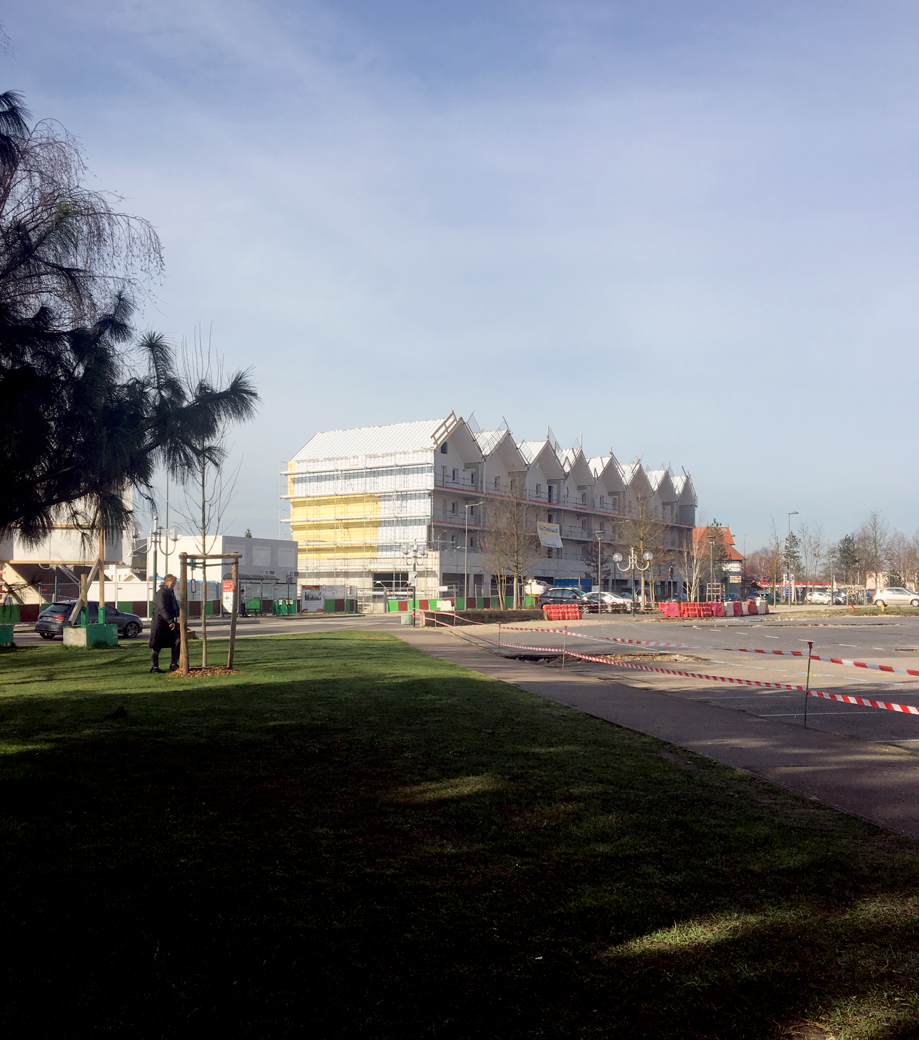 Vue depuis le prolongement en cours du Parc du Telhuet.