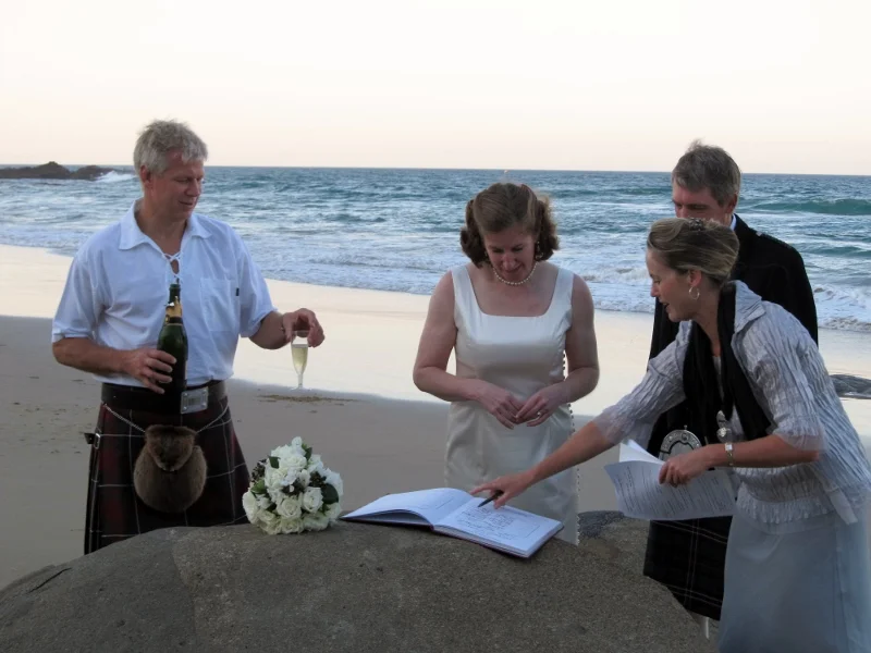 Beach wedding Coolum Beach