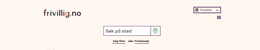 skjermbilde frivillig.no
