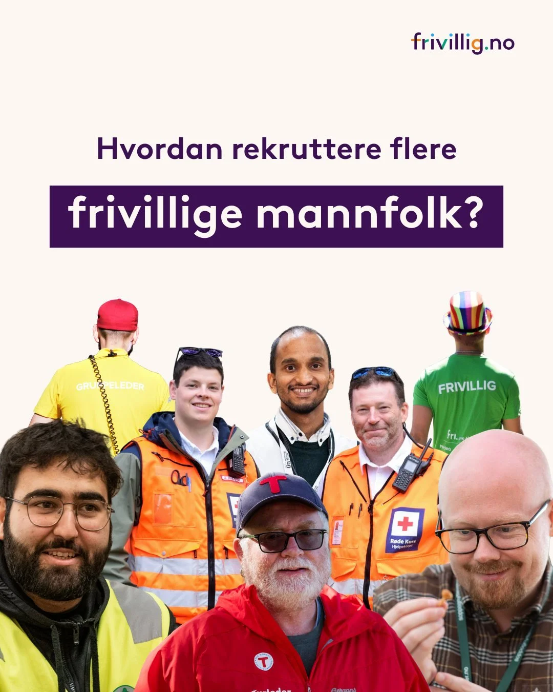 Har du h&oslash;rt om de fem F-enne i frivilligheten? 🖐️ 

Det sies at hvis man skal f&aring; med flere menn, b&oslash;r man huske p&aring; de fem F-enne! 

Men hva er de egentlig? 🤔 

Sveip deg gjennom karusellen og finn ut hvilke oppdrag som f&ar