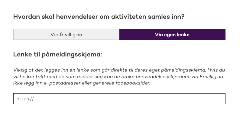 skjermbilde frivillig.no