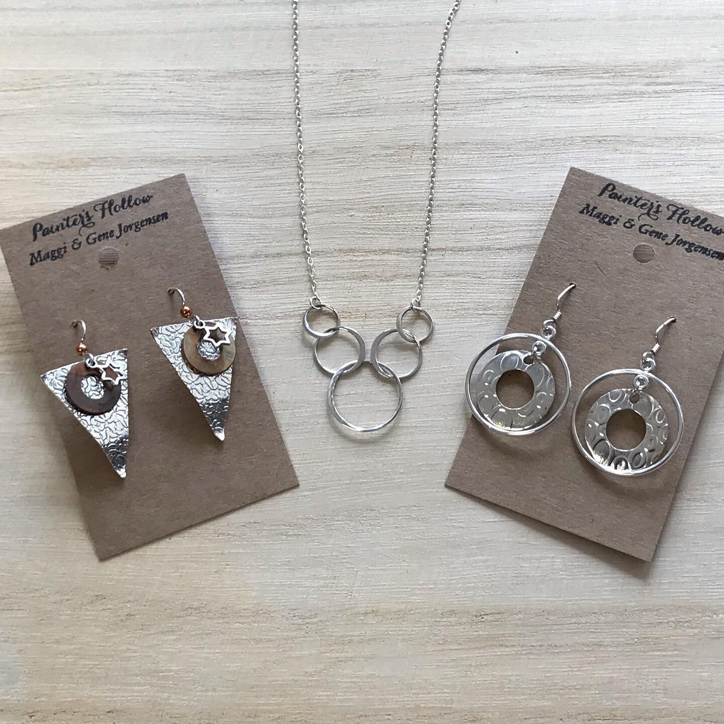 New sterling and copper jewelry from Painters Hollow! Maggi and Gene do beautiful work in fine metals!