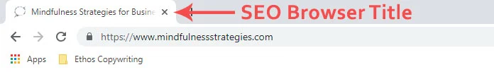 Here is where you find your SEO Browser Title