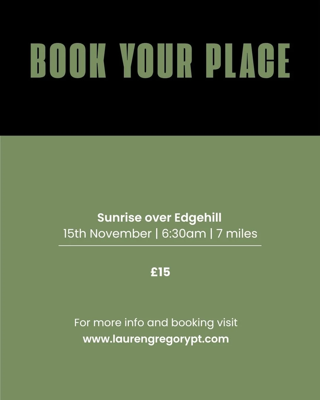 Into the Wild Series - 15th November Sunrise Run  - Edgehill