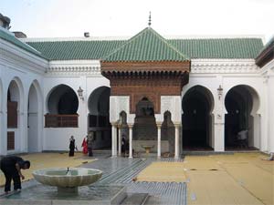 The mosque at the heart of the University of Al-Qarawiyyin today.