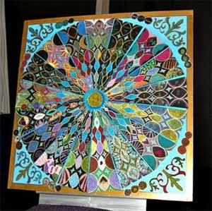 This art piece was created collaboratively at the Alchemy conference.