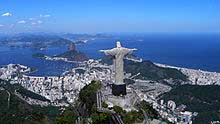 The statue Christ the Redeemer towers over Rio de Janeiro.