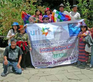Part of the group of indigenous leaders brought together by United Religions Initiative in Peru.
