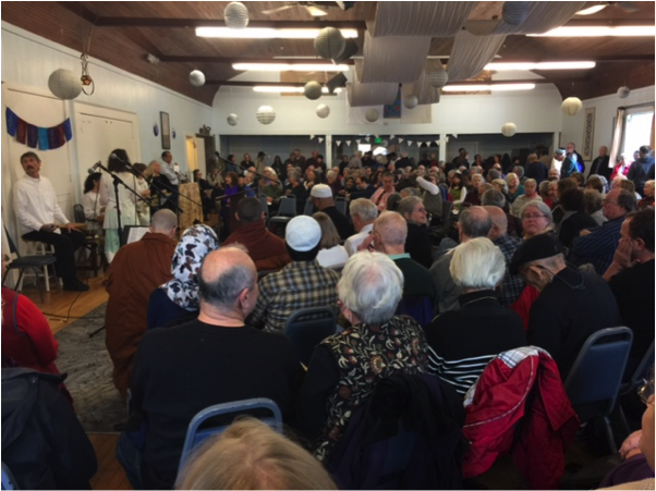 Four hundred gathered at a Cotati, California synagogue for a workshop in confronting religious and racial bigotry, particularly Islamophobia. – Photo: TIO