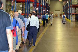 Touring the Atlanta Community Food Bank.